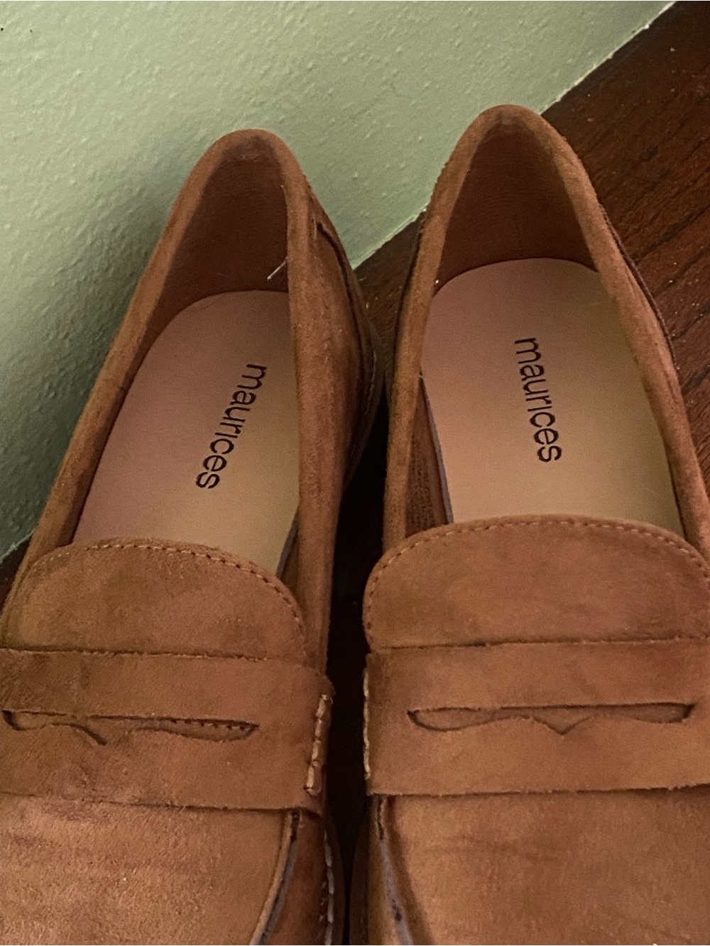 Maurices Women's Brown Suede Penny Loafers